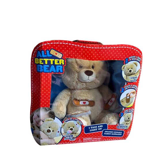 All Better Bear - Talking Boo Boo Pliush Toy Teddy w/ Bandages NEW - Picture 2 of 6